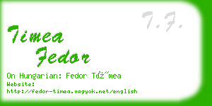 timea fedor business card